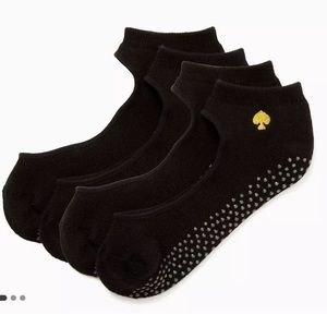 Kate Spade New York Black Barre Socks 2 Pair One Size NWT